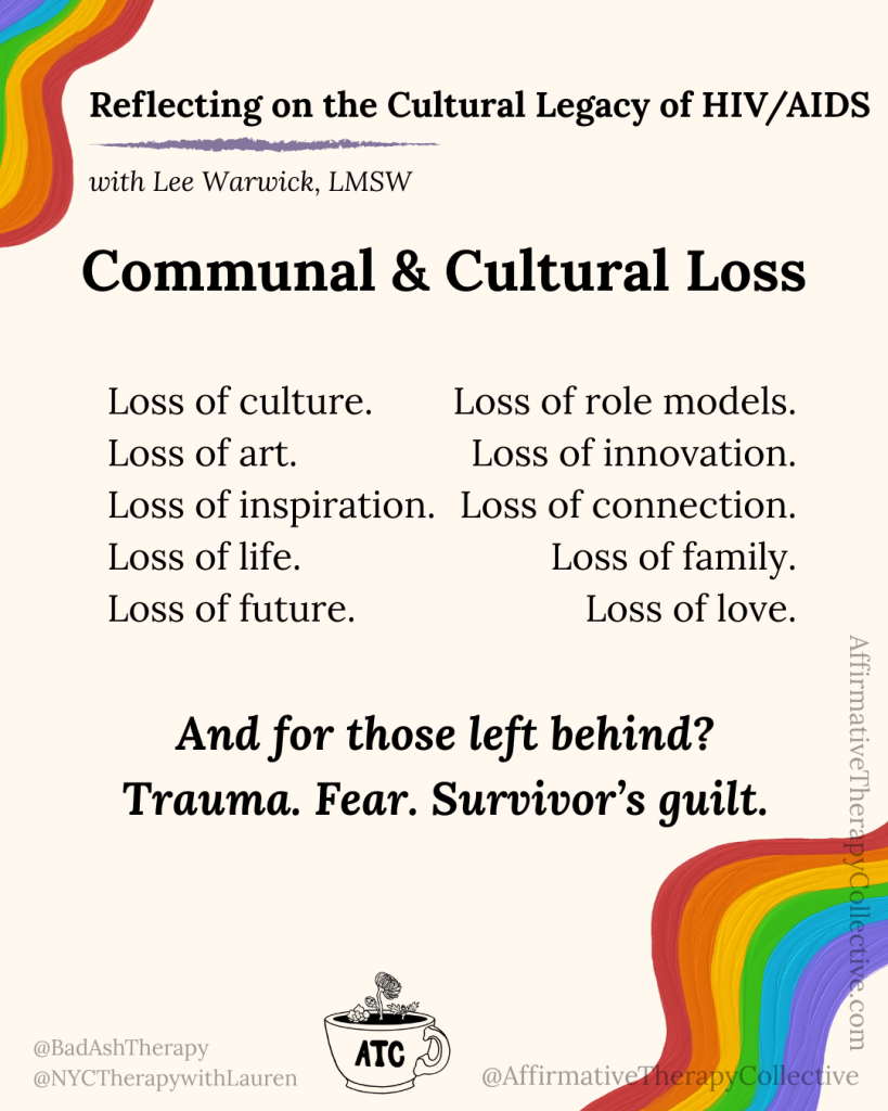 Reflecting on the Cultural Legacy of HIV/AIDS