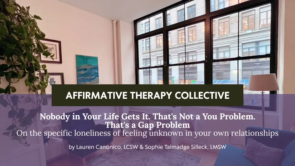 On the specific loneliness of feeling unknown in your own relationships — and what it actually takes to close that gap.